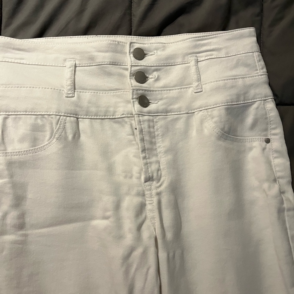 Refuge high-rise white pants